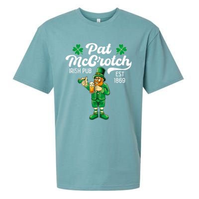 Pat Mccrotch Irish Pub Funny Leprechaun St Patricks Day Sueded Cloud Jersey T-Shirt