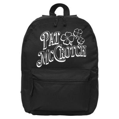 Pat Mccrotch Irish Pub St. PattyS Day Lucky Clover 16 in Basic Backpack