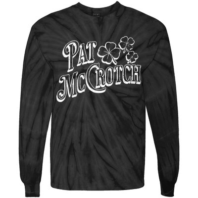 Pat Mccrotch Irish Pub St. PattyS Day Lucky Clover Tie-Dye Long Sleeve Shirt