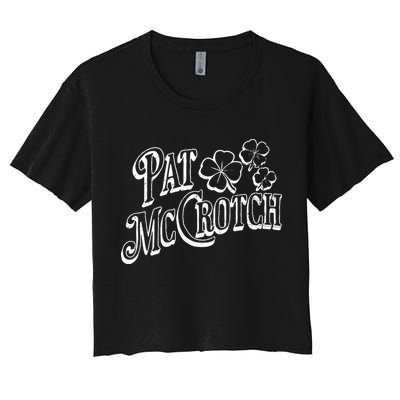 Pat Mccrotch Irish Pub St. PattyS Day Lucky Clover Crop Top