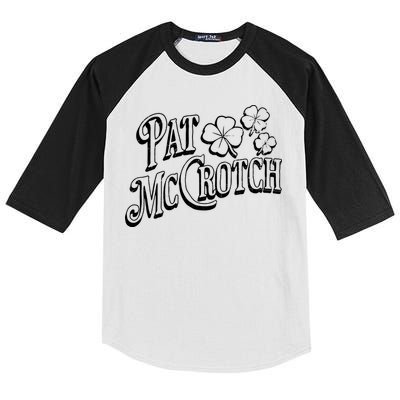 Pat Mccrotch Irish Pub St. PattyS Day Lucky Clover Kids Colorblock Raglan Jersey