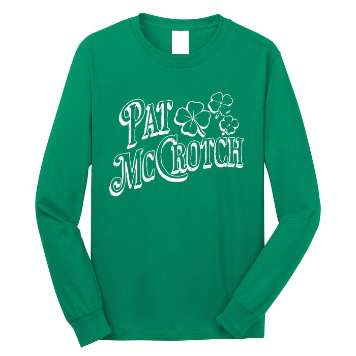 Pat Mccrotch Irish Pub St. PattyS Day Lucky Clover Long Sleeve Shirt