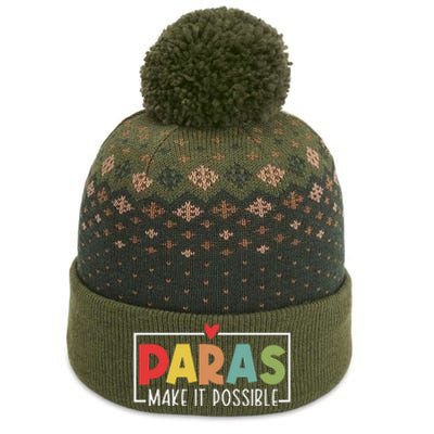 Paras Make It Possible Teacher Paraprofessional The Baniff Cuffed Pom Beanie