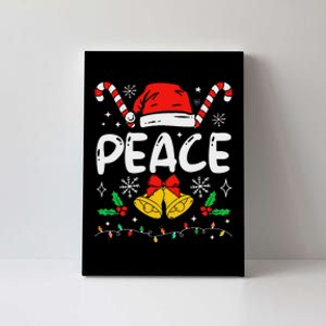 Peace Matching I Come In Peace Couples Santa Hat Christmas Canvas