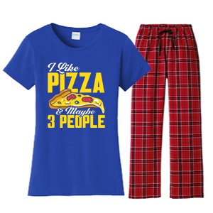 Pizza Making I Like Pizza And Maybe 3 People Pizza Lover Gift Women's Flannel Pajama Set