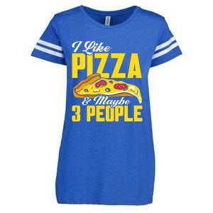 Pizza Making I Like Pizza And Maybe 3 People Pizza Lover Gift Enza Ladies Jersey Football T-Shirt