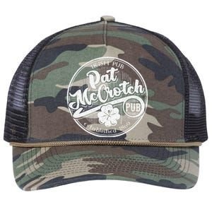 Pat Mccrotch Irish Pub St Patricks Day Dirty Retro Rope Trucker Hat Cap