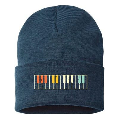 Piano Musical Instrument Retro Sustainable Knit Beanie