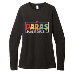 Paras Make It Possible Teacher Paraprofessional Paraeducator Womens CVC Long Sleeve Shirt