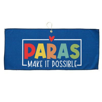 Paras Make It Possible Teacher Paraprofessional Paraeducator Large Microfiber Waffle Golf Towel