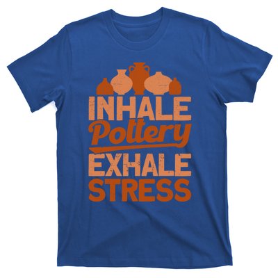 Pottery Makers Inhale Pottery Exhale Stress Pottery Clay Gift T-Shirt