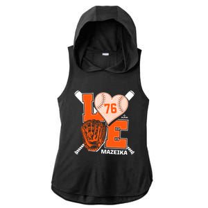 Patrick Mazeika Is Love New York Baseball Fan Valentines Day Great Gift Ladies PosiCharge Tri-Blend Wicking Draft Hoodie Tank