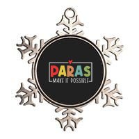 Paras Make It Possible Teacher Paraprofessional Metallic Star Ornament