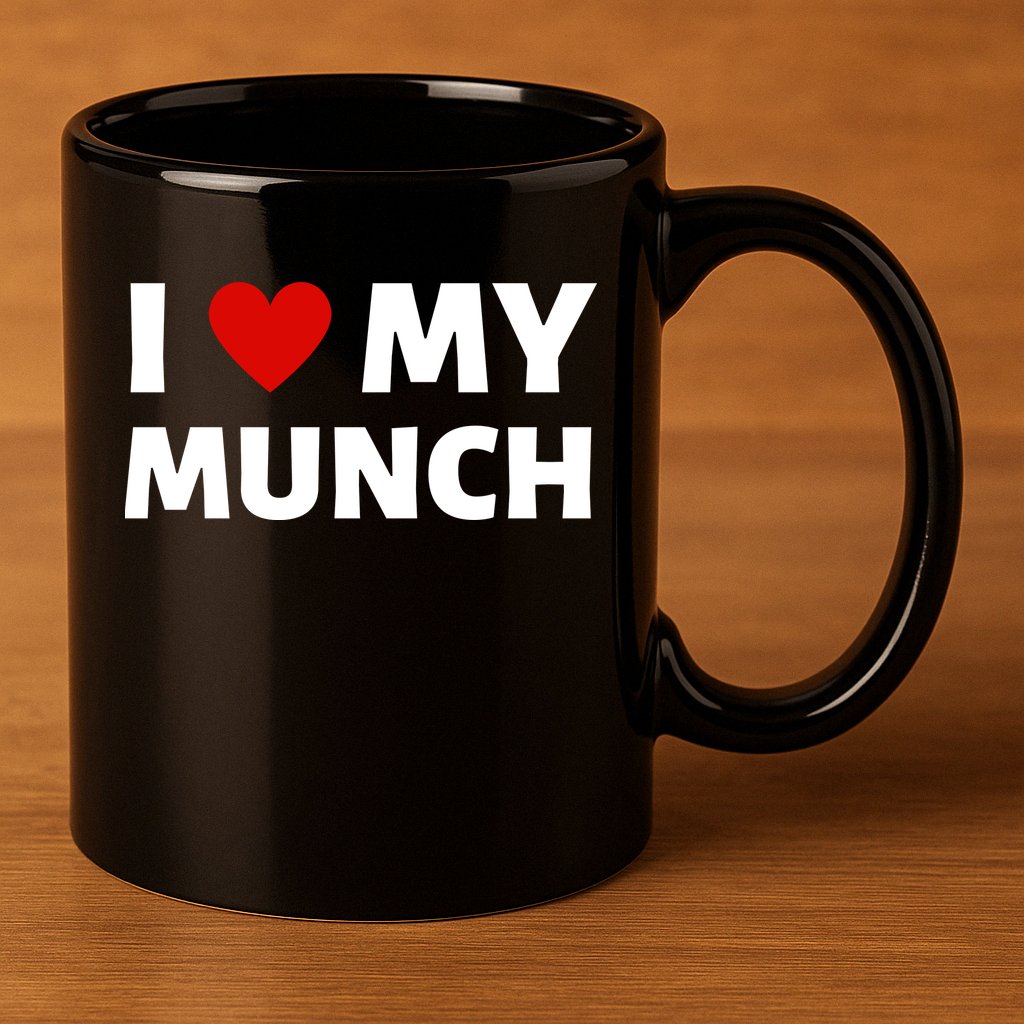 Proud Munch I Love My Munch I Heart My Munch 11oz C Handle Ceramic Mug