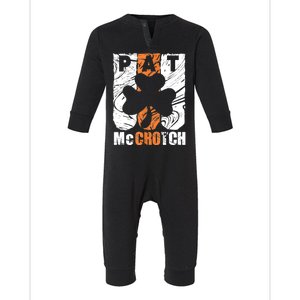 Pat McCrotch Irish Pub Leprechaun Funny St Patricks Day Infant Fleece One Piece