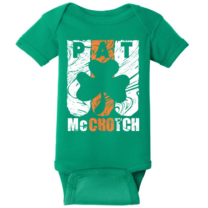 Pat McCrotch Irish Pub Leprechaun Funny St Patricks Day Baby Bodysuit