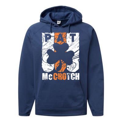 Pat McCrotch Irish Pub Leprechaun Funny St Patricks Day Performance Fleece Hoodie