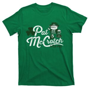 Pats Mccrotch Irish Pub Leprechaun Funny St Patricks Day T-Shirt