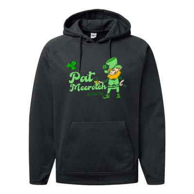 Pat McCrotch Irish Pub Leprechaun Funny St Patricks Day Performance Fleece Hoodie