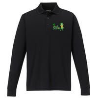 Pat McCrotch Irish Pub Leprechaun Funny St Patricks Day Performance Long Sleeve Polo