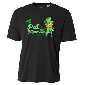 Pat McCrotch Irish Pub Leprechaun Funny St Patricks Day Cooling Performance Crew T-Shirt