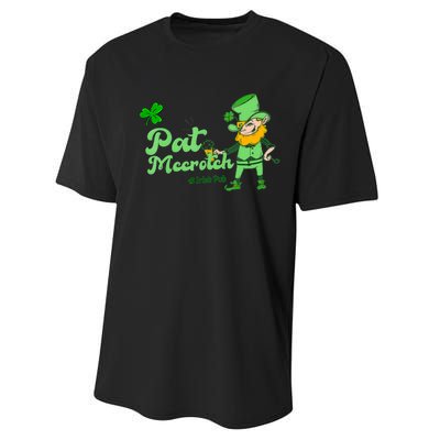 Pat McCrotch Irish Pub Leprechaun Funny St Patricks Day Performance Sprint T-Shirt