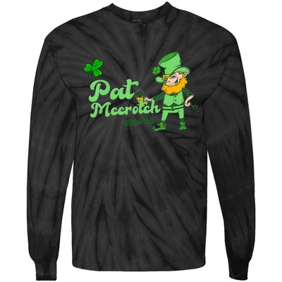 Pat McCrotch Irish Pub Leprechaun Funny St Patricks Day Tie-Dye Long Sleeve Shirt