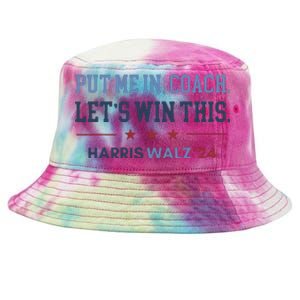 Put Me In Coach Let’S Win This Kamala Harris Walz Waltz 2024 Tie-Dyed Bucket Hat