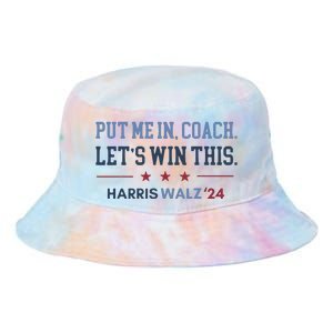 Put Me In Coach Let’S Win This Kamala Harris Walz Waltz 2024 Tie Dye Newport Bucket Hat