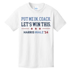 Put Me In Coach Let’S Win This Kamala Harris Walz Waltz 2024 Kids T-Shirt