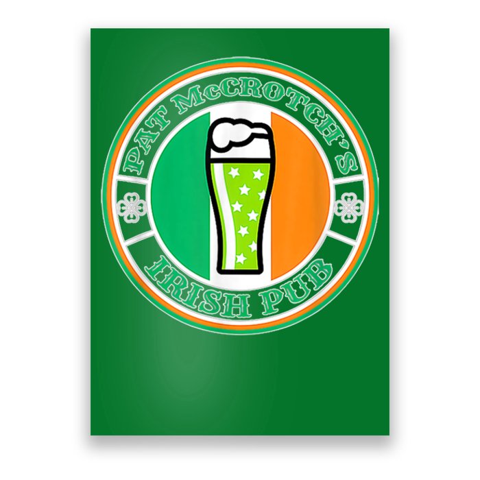 Pat McCrotchs Irish Pub Green Beer St Patricks Poster