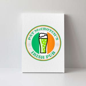 Pat McCrotchs Irish Pub Green Beer St Patricks Canvas