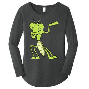 Praying Mantis Insect Grasshopper Dabbing Praying Mantis Women's Perfect Tri Tunic Long Sleeve Shirt