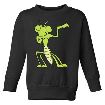 Praying Mantis Insect Grasshopper Dabbing Praying Mantis Toddler Sweatshirt