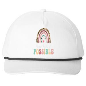 Paras Make It Possible Teacher Paraprofessional Paraeducator Snapback Five-Panel Rope Hat