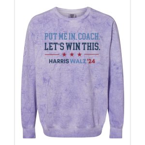 Put Me In Coach Let’S Win This Kamala Harris Walz Waltz 2024 Colorblast Crewneck Sweatshirt