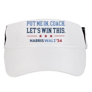 Put Me In Coach Let’S Win This Kamala Harris Walz Waltz 2024 Adult Drive Performance Visor