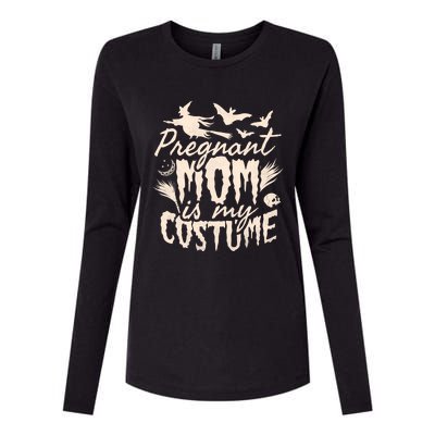 Pregnant Mom Is My Costume Halloween Mother To Be Gift Womens Cotton Relaxed Long Sleeve T-Shirt