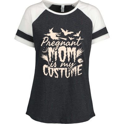 Pregnant Mom Is My Costume Halloween Mother To Be Gift Enza Ladies Jersey Colorblock Tee