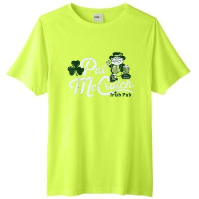 Pats Mccrotch Irish Pub Leprechaun Funny St Patricks Day Tall Fusion ChromaSoft Performance T-Shirt