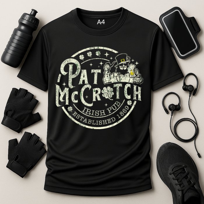 Pat Mccrotch Irish Pub Leprechaun Funny St PatrickS Day Cooling Performance Crew T-Shirt