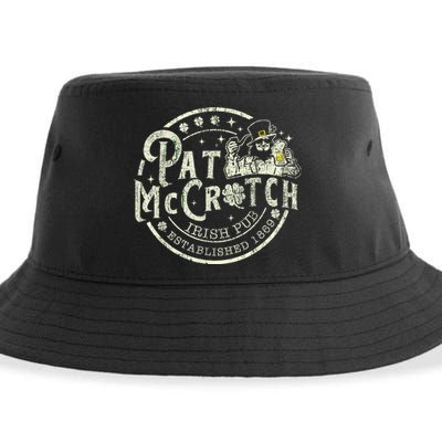 Pat Mccrotch Irish Pub Leprechaun Funny St PatrickS Day Sustainable Bucket Hat