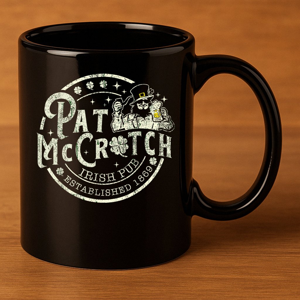 Pat Mccrotch Irish Pub Leprechaun Funny St PatrickS Day 11oz C Handle Ceramic Mug