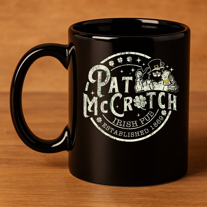 Pat Mccrotch Irish Pub Leprechaun Funny St PatrickS Day 11oz C Handle Ceramic Mug