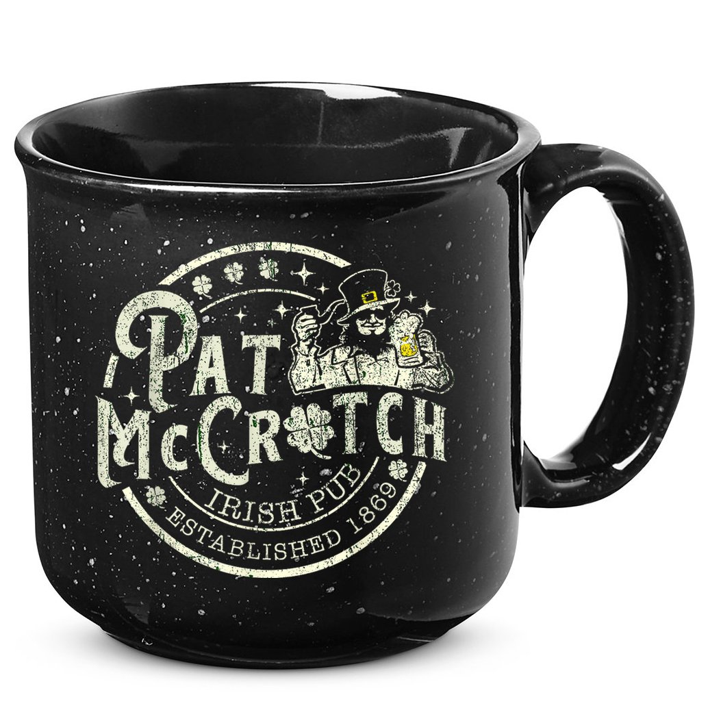 Pat Mccrotch Irish Pub Leprechaun Funny St PatrickS Day 15oz Campfire Ceramic Mug