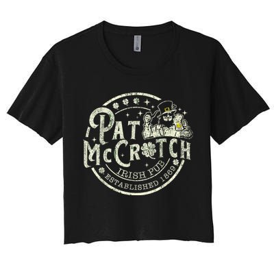 Pat Mccrotch Irish Pub Leprechaun Funny St PatrickS Day Crop Top