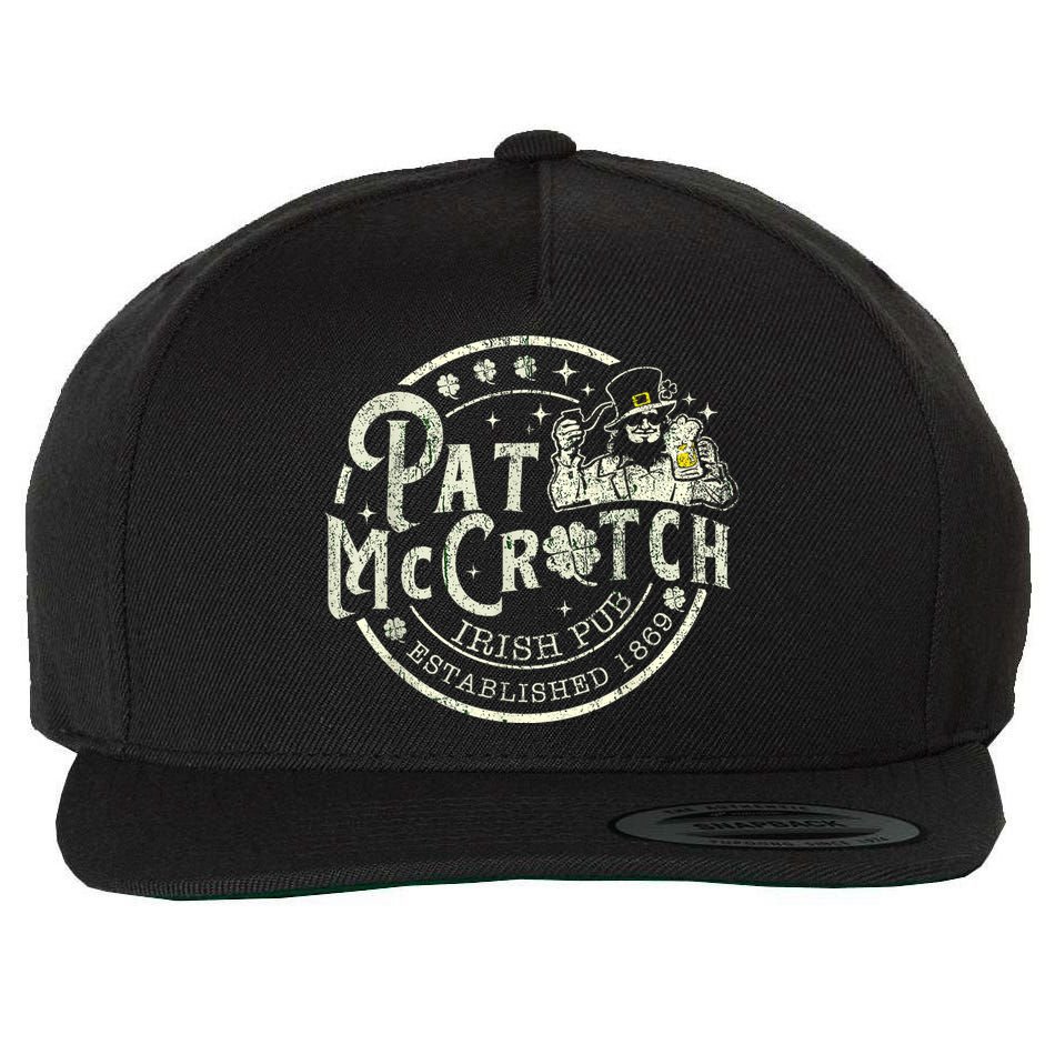 Pat Mccrotch Irish Pub Leprechaun Funny St PatrickS Day Wool Snapback Cap