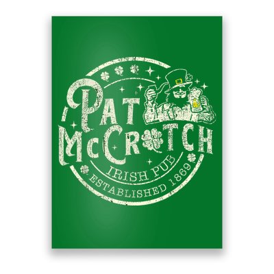 Pat Mccrotch Irish Pub Leprechaun Funny St PatrickS Day Poster