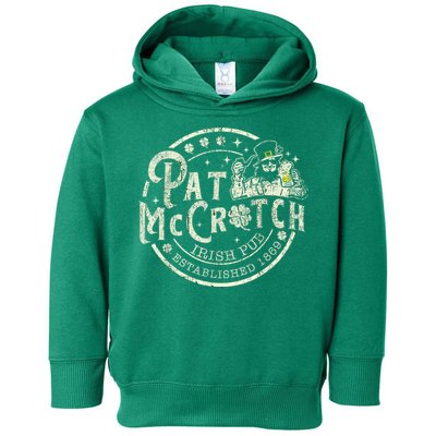 Pat Mccrotch Irish Pub Leprechaun Funny St PatrickS Day Toddler Hoodie