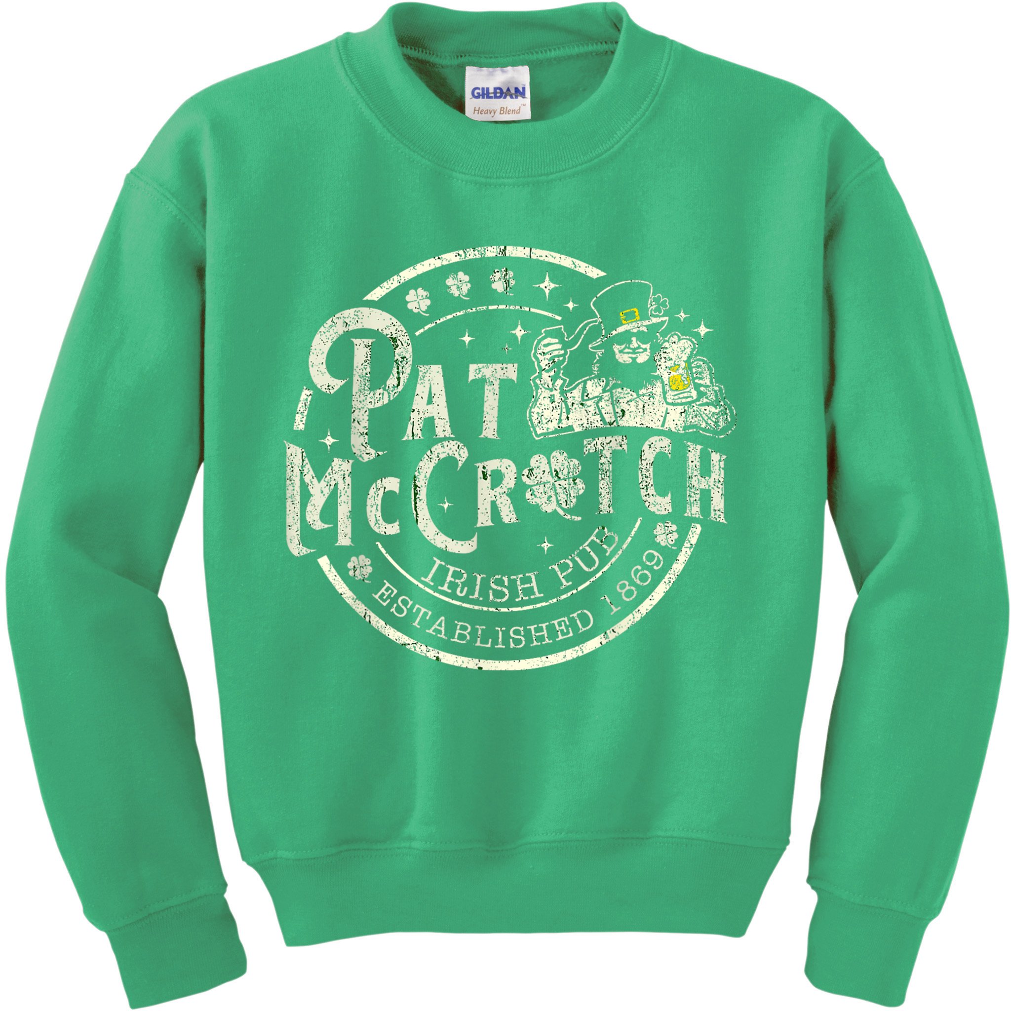 Pat Mccrotch Irish Pub Leprechaun Funny St PatrickS Day Kids Sweatshirt
